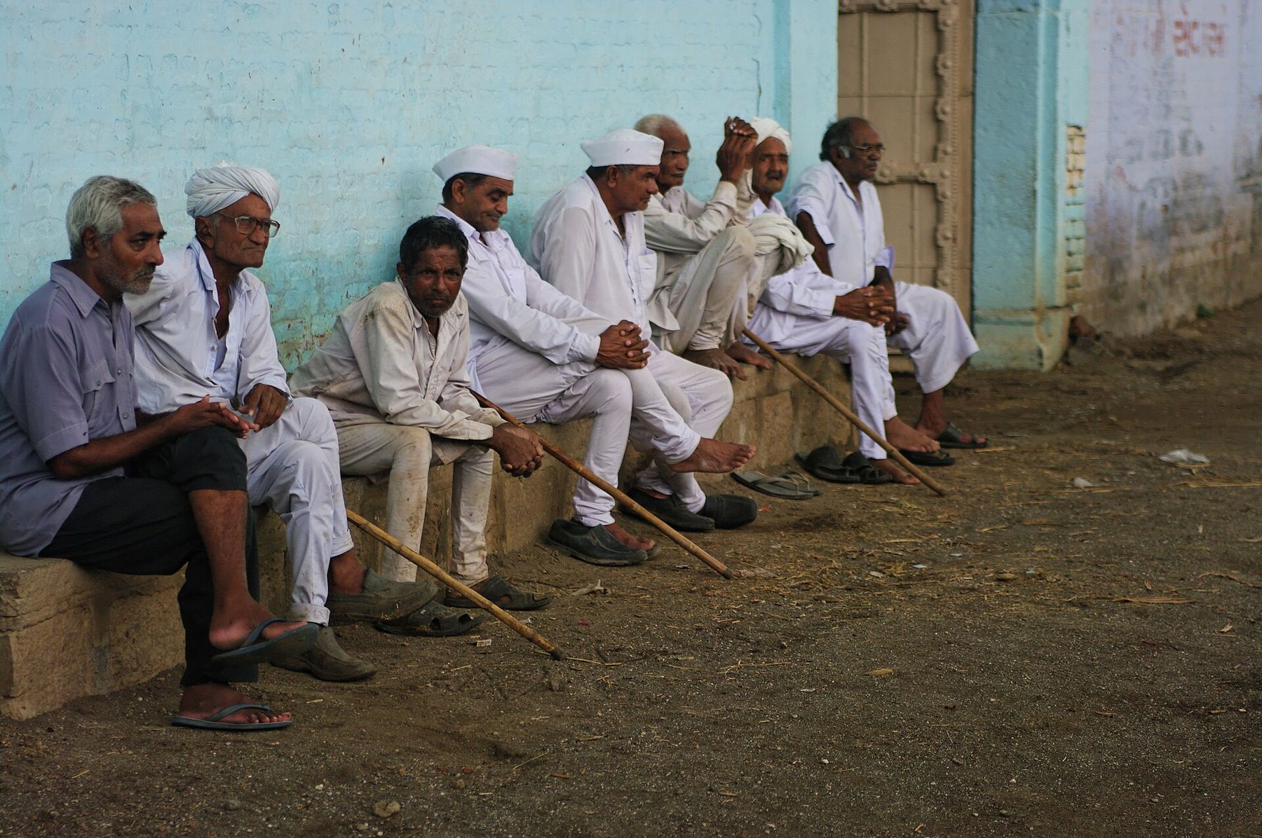 Men of a village in Amreli district